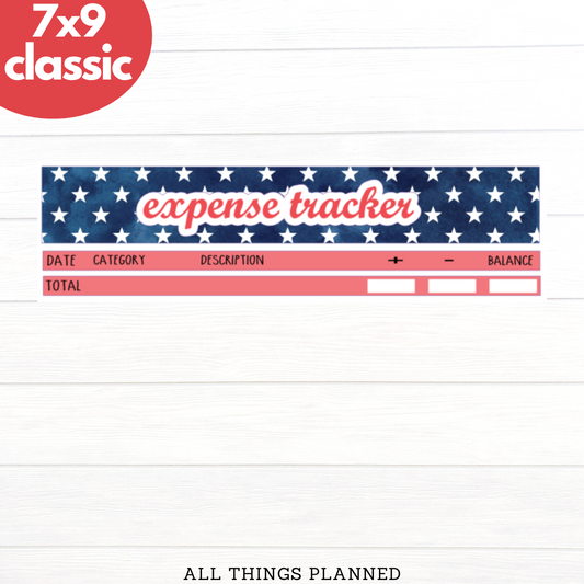 7x9 | Classic | July (4th) Expense Tracker
