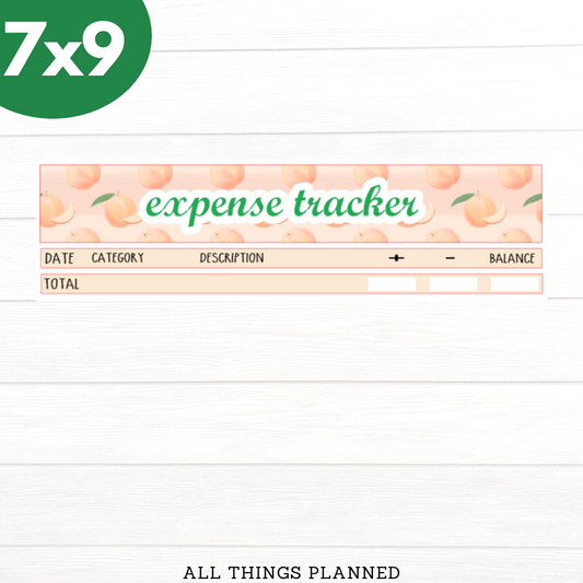 7x9 May (Peach) Expense Tracker