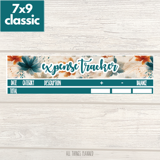 7x9 | Classic | Sept. (Dreamy Fall) Expense Tracker