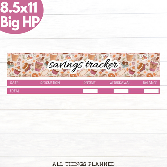 8.5x11 | Big | Nov (Thanksgiving) Savings Tracker