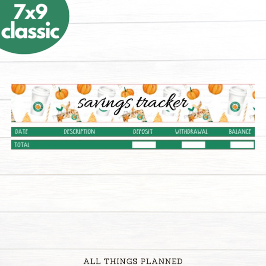 7x9 | Classic | Sept (Starbies) Savings Tracker
