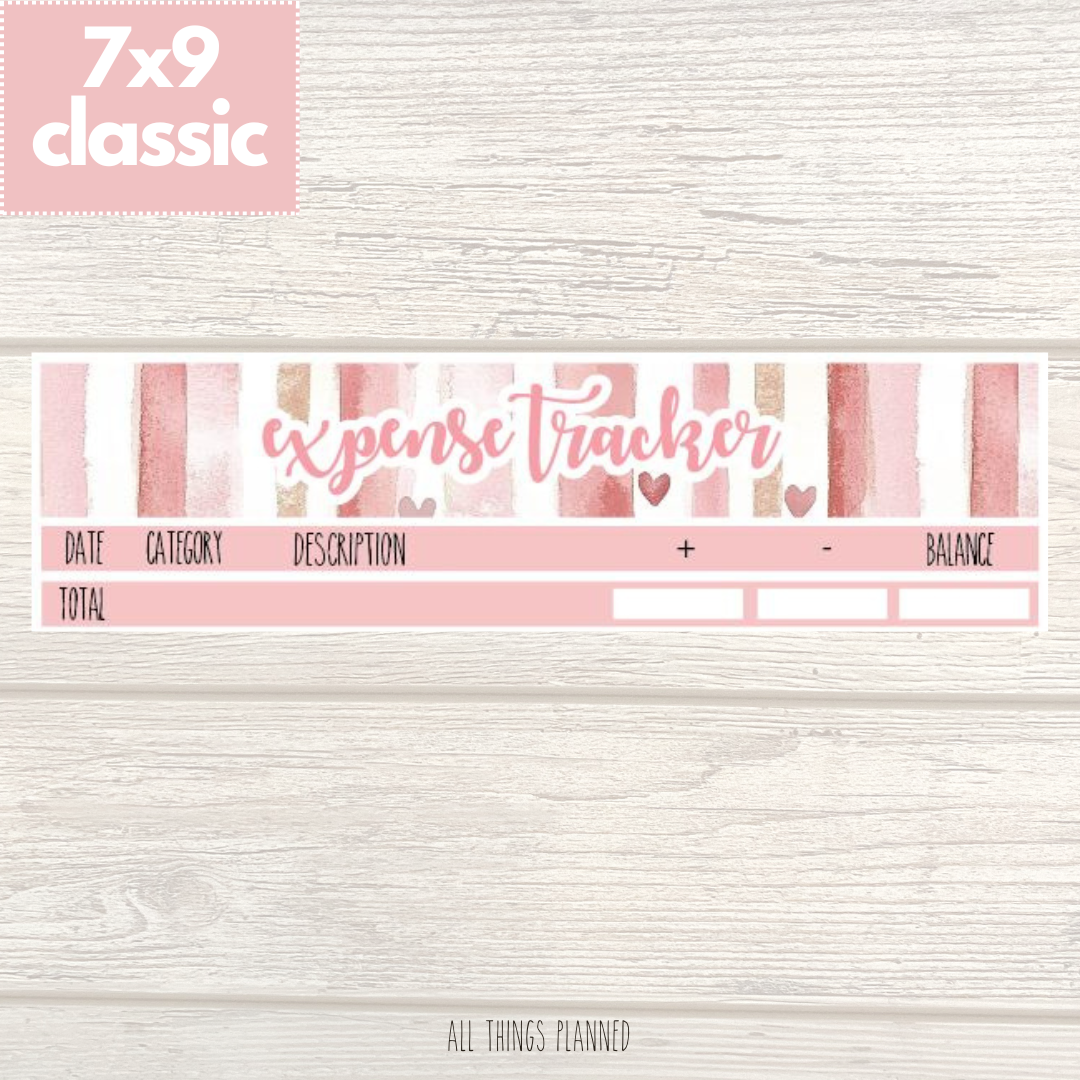 7x9 | Classic | Feb. (Love Bliss) Expense Tracker