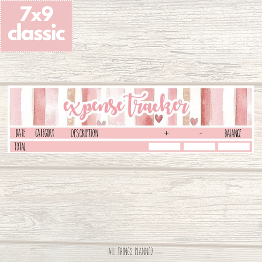 7x9 | Classic | Feb. (Love Bliss) Expense Tracker