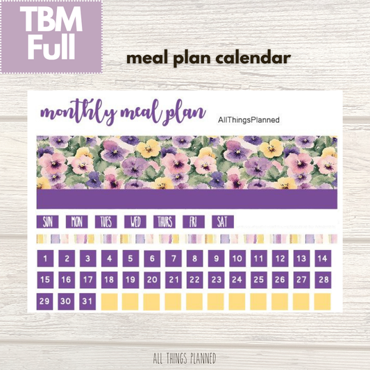 Full June (Summer Florals) Meal Calendar