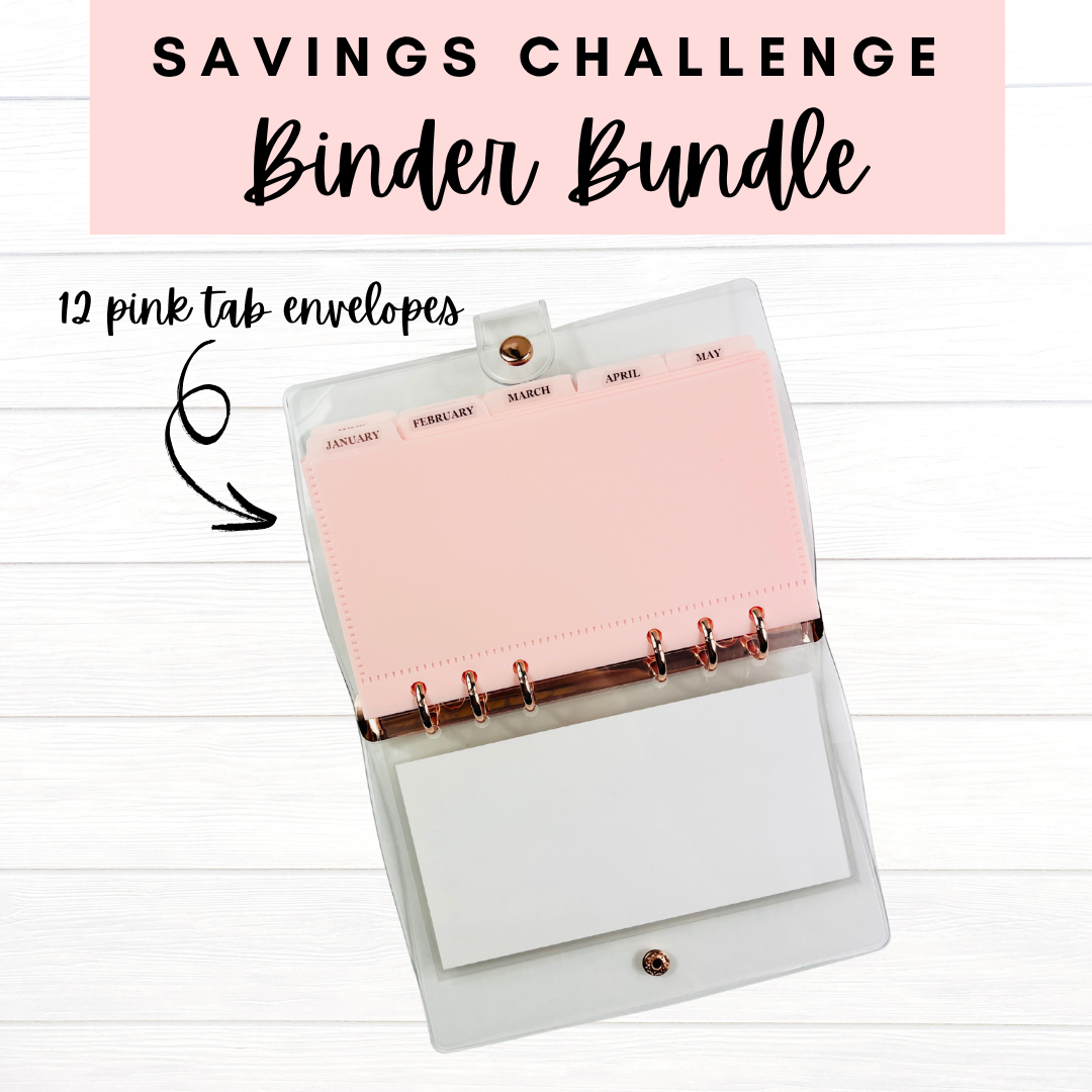 2026 Rose Gold Savings Challenge Binder (Bundle)