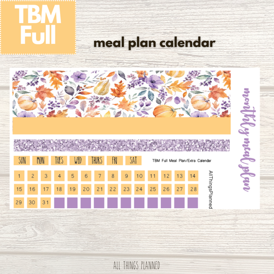 Full Nov. (Purple Harvest) Meal Calendar