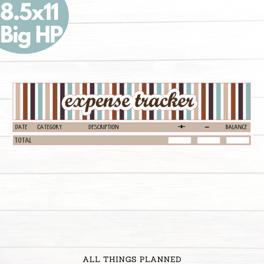 8.5x11 | Big | Nov. (Stripes) Expense Tracker