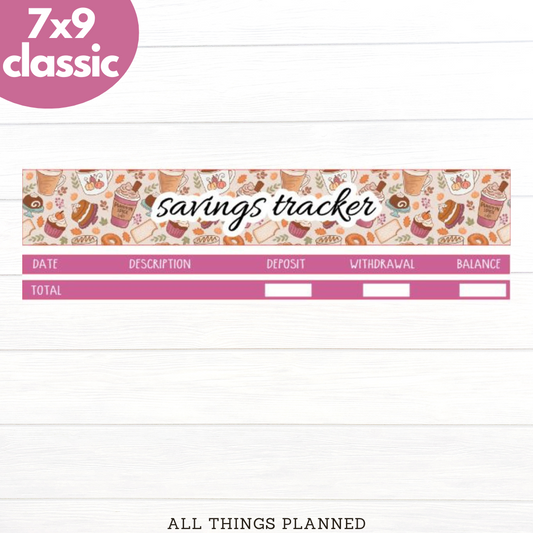 7x9 | Classic | Nov (Thanksgiving) Savings Tracker