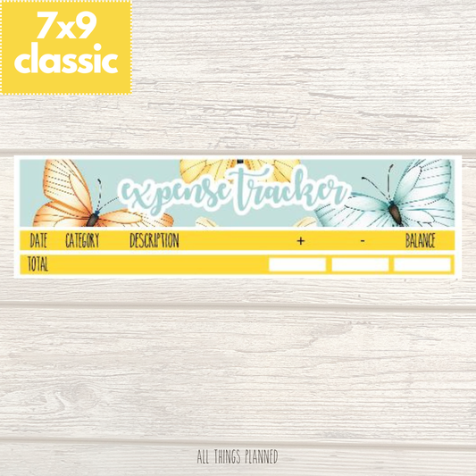 7x9 | Classic | Mar. (Butterflies) Expense Tracker