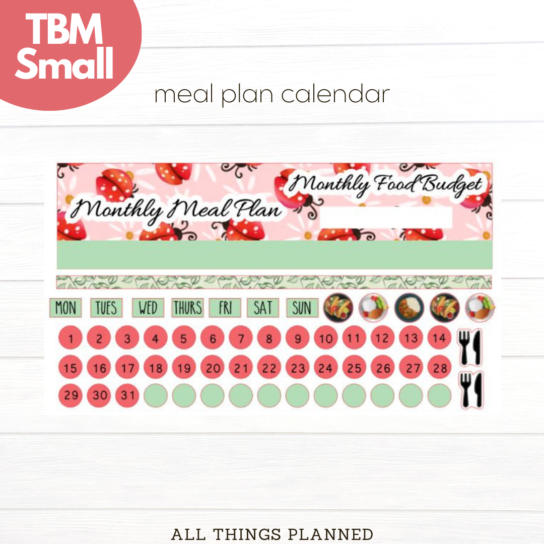 Small Mar. (Ladybugs) Meal Calendar