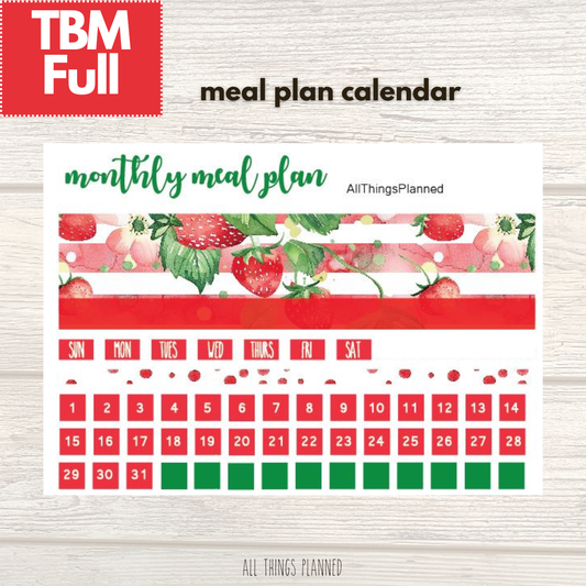 Full April (Strawberry Garden) Meal Calendar