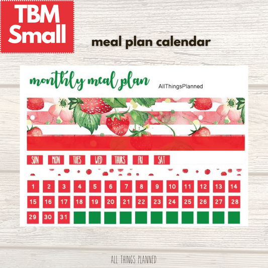 Small April (Strawberry Garden) Meal Calendar
