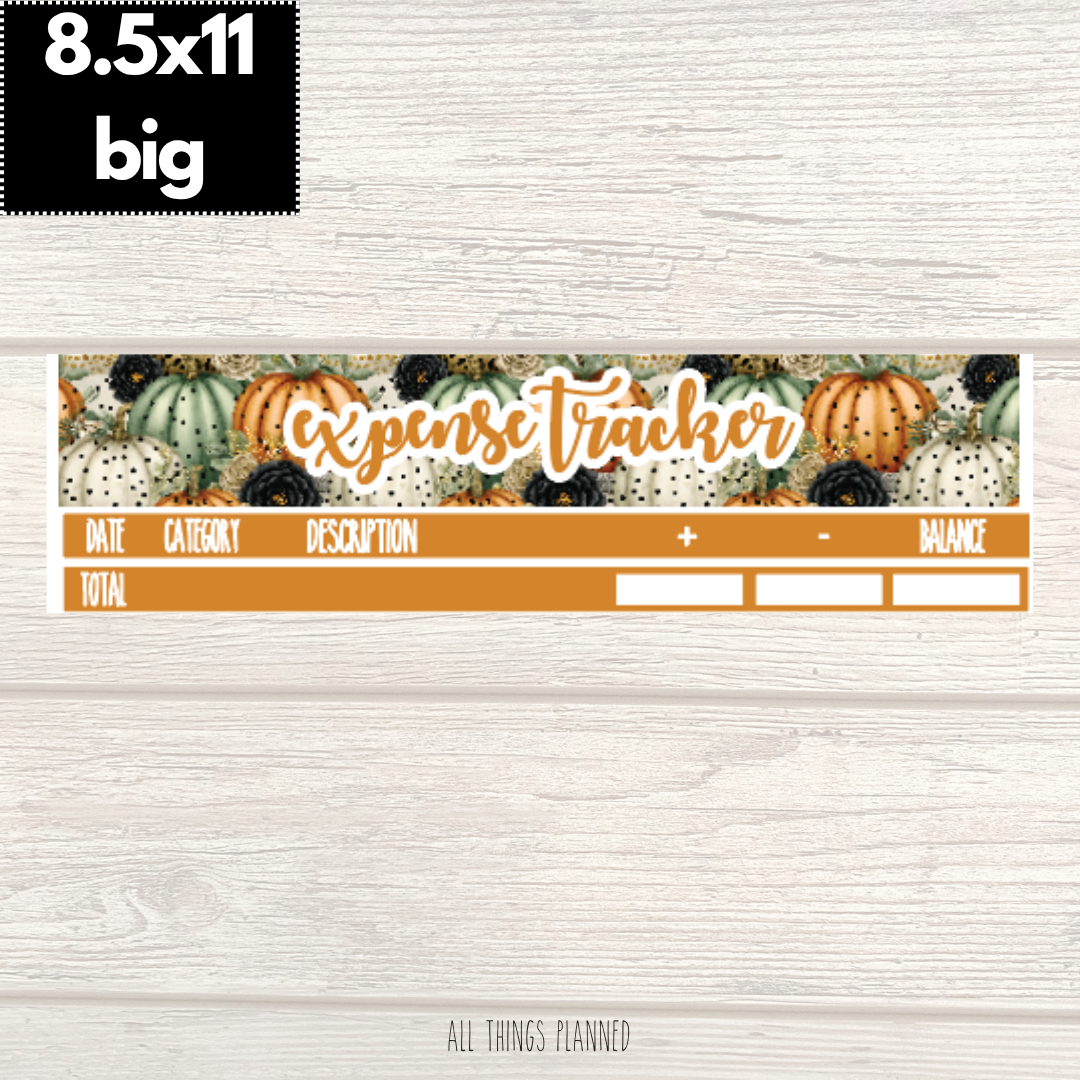 8.5x11 | Big | Oct. (Pumpkins) Expense Tracker