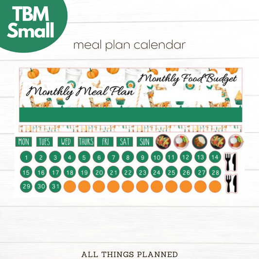 Small Sept (Starbies) Meal Calendar