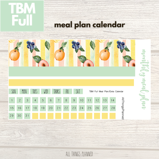 Full Aug. (Tutti Fruiti) Meal Calendar