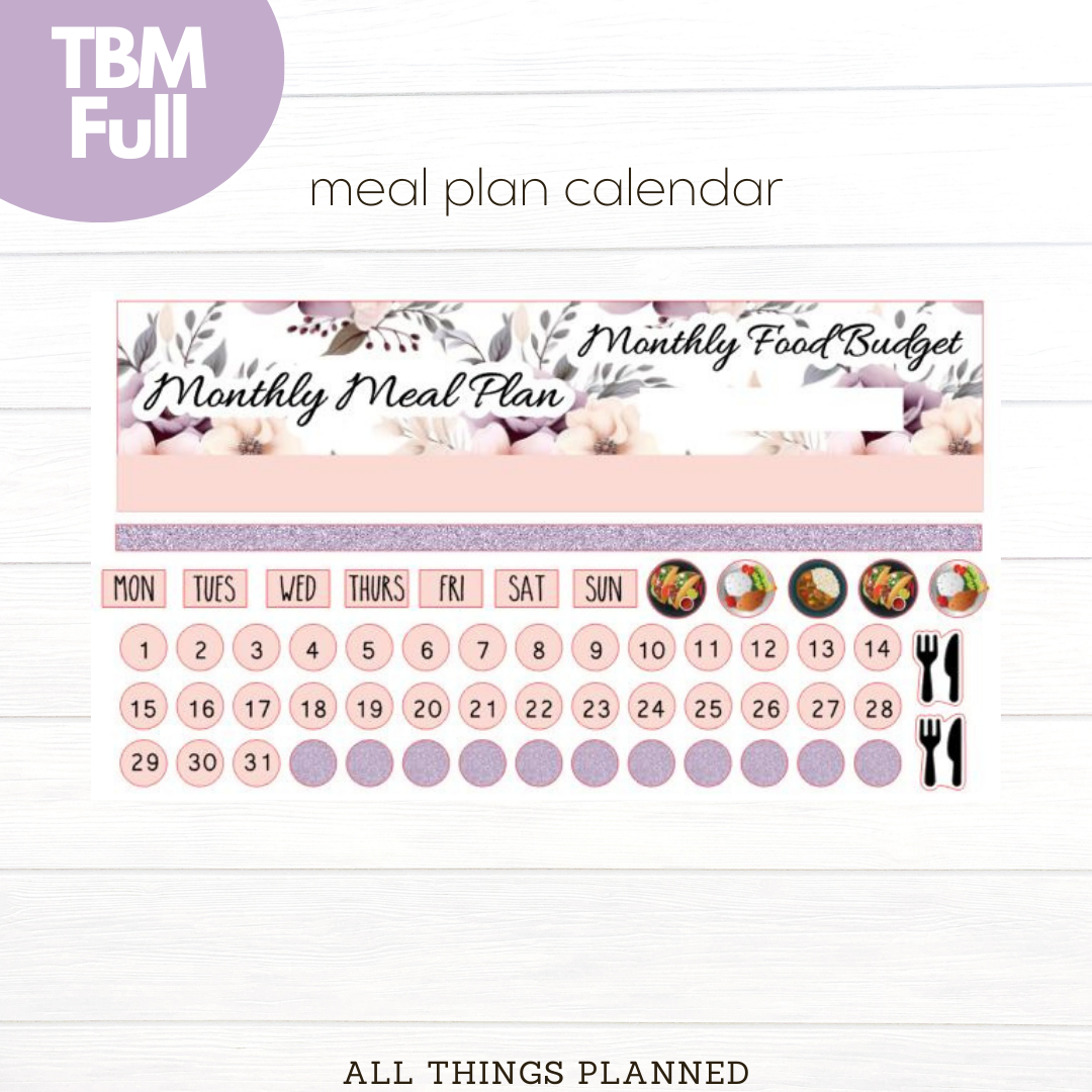 Full Apr. (Spring Florals) Meal Calendar