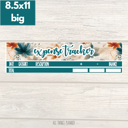 8.5x11 | Big | Sept. (Dreamy Fall) Expense Tracker