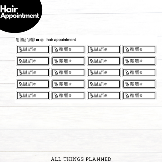 Hair Appointment Stickers