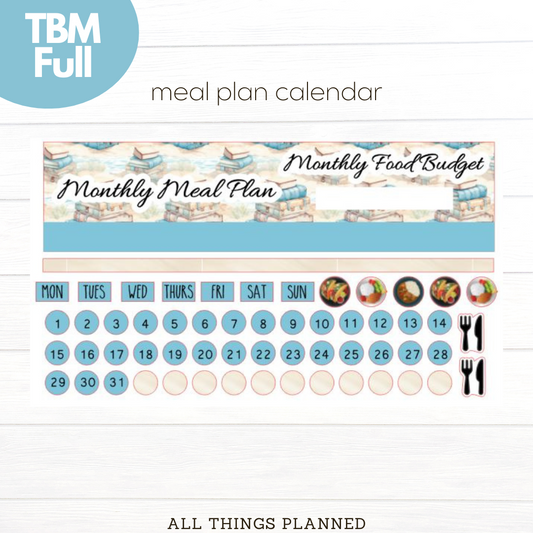 Full July (Beach Books) Meal Calendar