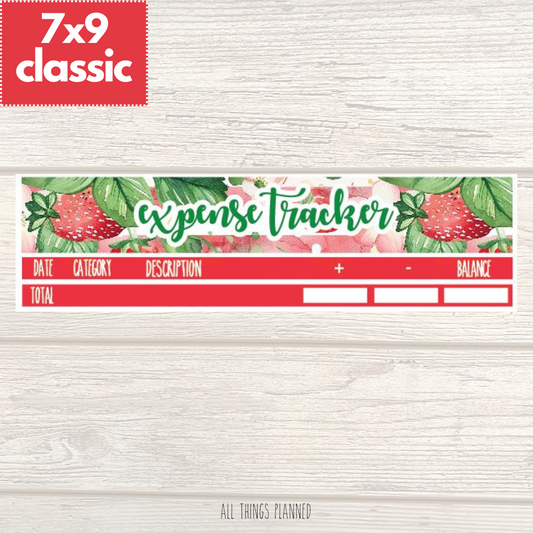 7x9 | Classic | April (Strawberry Garden) Expense Tracker
