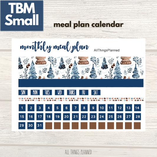 Small Jan. (Wonderland) Meal Calendar