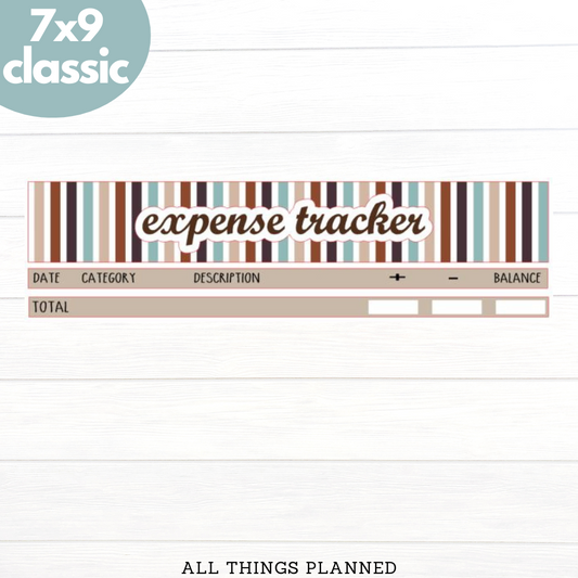 7x9 | Classic | Nov. (Stripes) Expense Tracker