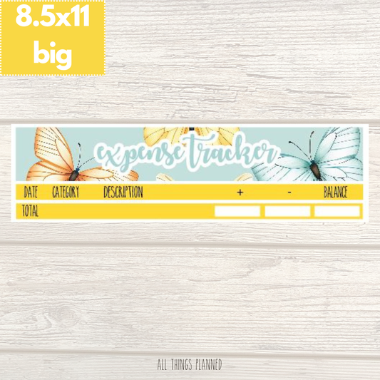 8.5x11 | Big | Mar. (Butterflies) Expense Tracker