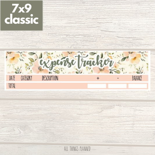 7x9 | Classic | May (Spring Florals) Expense Tracker