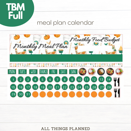 Full Sept (Starbies) Meal Calendar