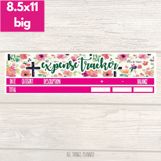 8.5x11 | Big | April (Risen) Expense Tracker