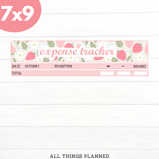 7x9 May (Strawberry) Expense Tracker