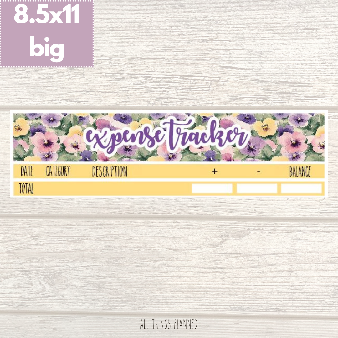 8.5x11 | Big | June (Summer Florals) Expense Tracker
