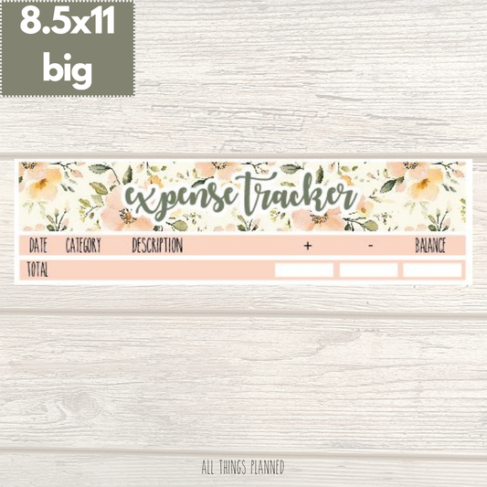8.5x11 | Big | May (Spring Florals) Expense Tracker