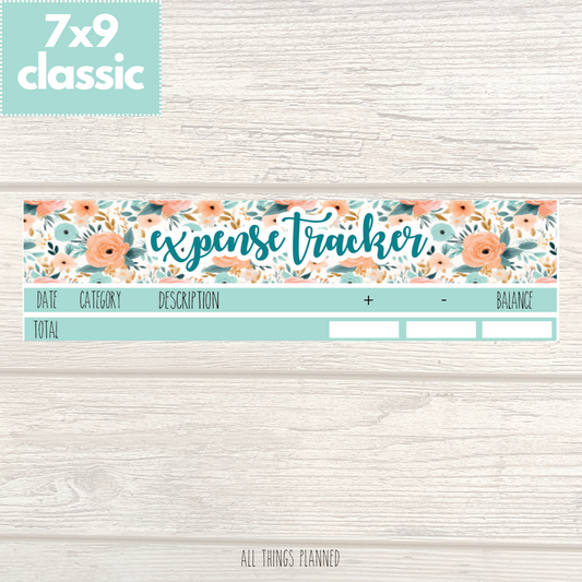 7x9 | Classic | Aug. (Summer Bloom) Expense Tracker