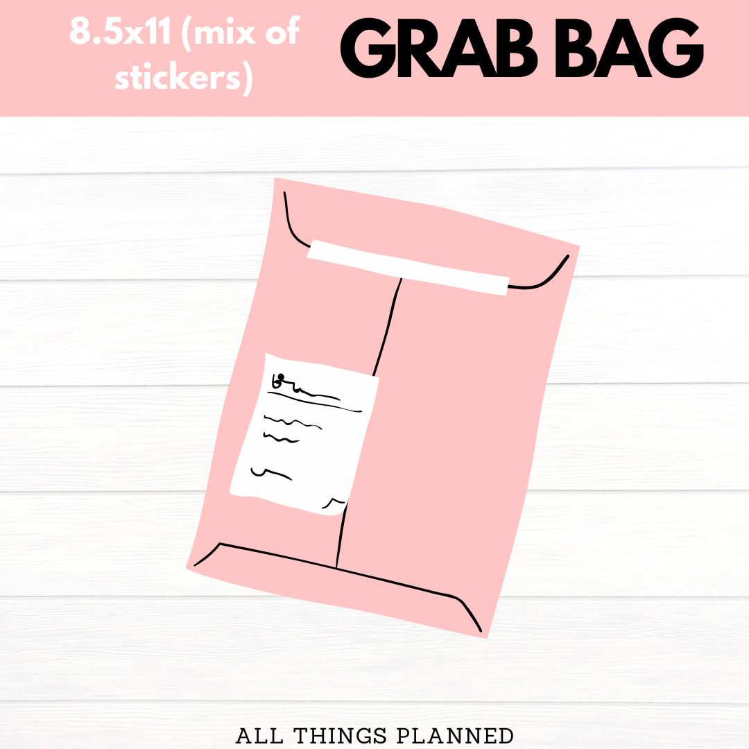 Erin Condren 8.5x11 | Mixed Stickers | GRAB BAG