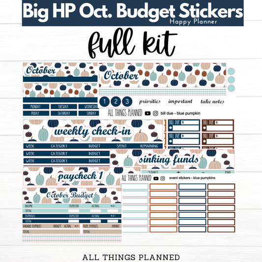 HP Big Oct. (Blue Pumpkins) Budget Kit BUNDLE