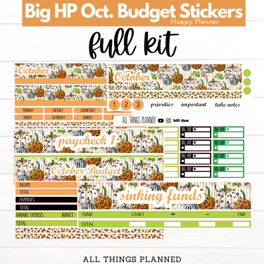 HP Big Oct. (Leopard Pumpkins) Budget Kit BUNDLE