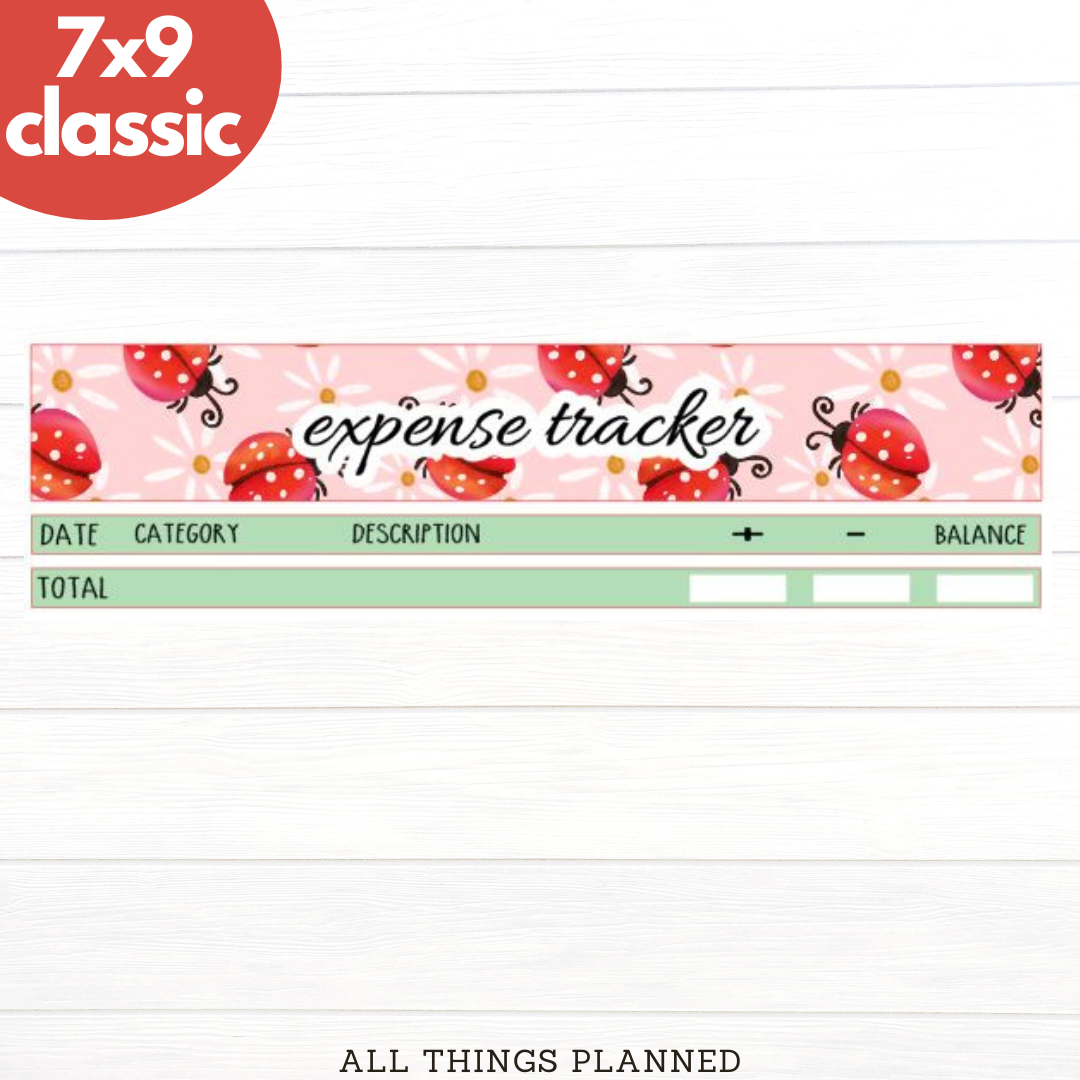 7x9 | Classic | Mar. (Ladybugs) Expense Tracker