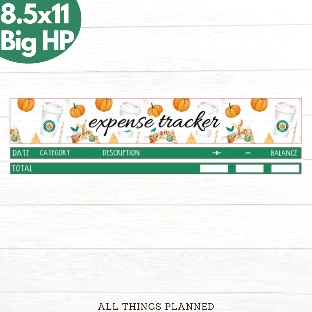 8.5x11 | Big | Sept (Starbies) Expense Tracker