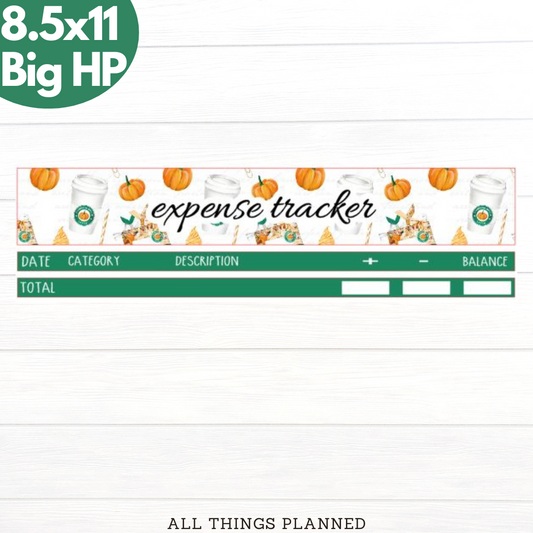 8.5x11 | Big | Sept (Starbies) Expense Tracker