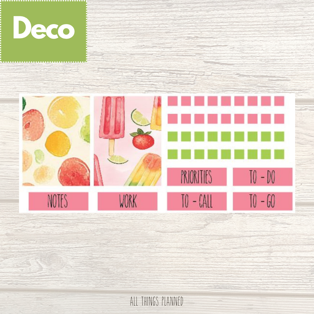June (Popsicles) Deco Page