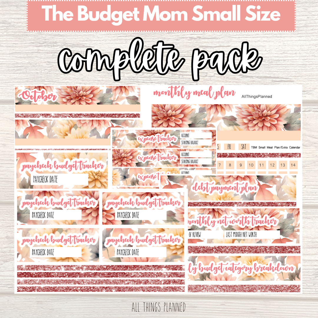 Small Oct. (Fall Florals) COMPLETE Pack