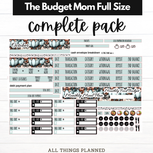 Full Oct (Pumpkins Bows) Budget Kit BUNDLE