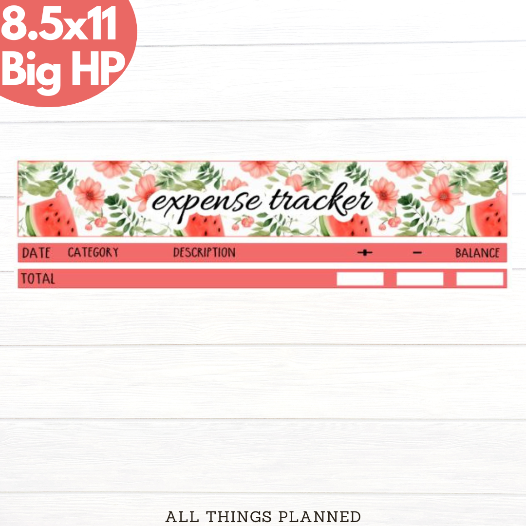 8.5x11 | Big | May (Watermelon) Expense Tracker