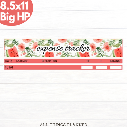 8.5x11 | Big | May (Watermelon) Expense Tracker