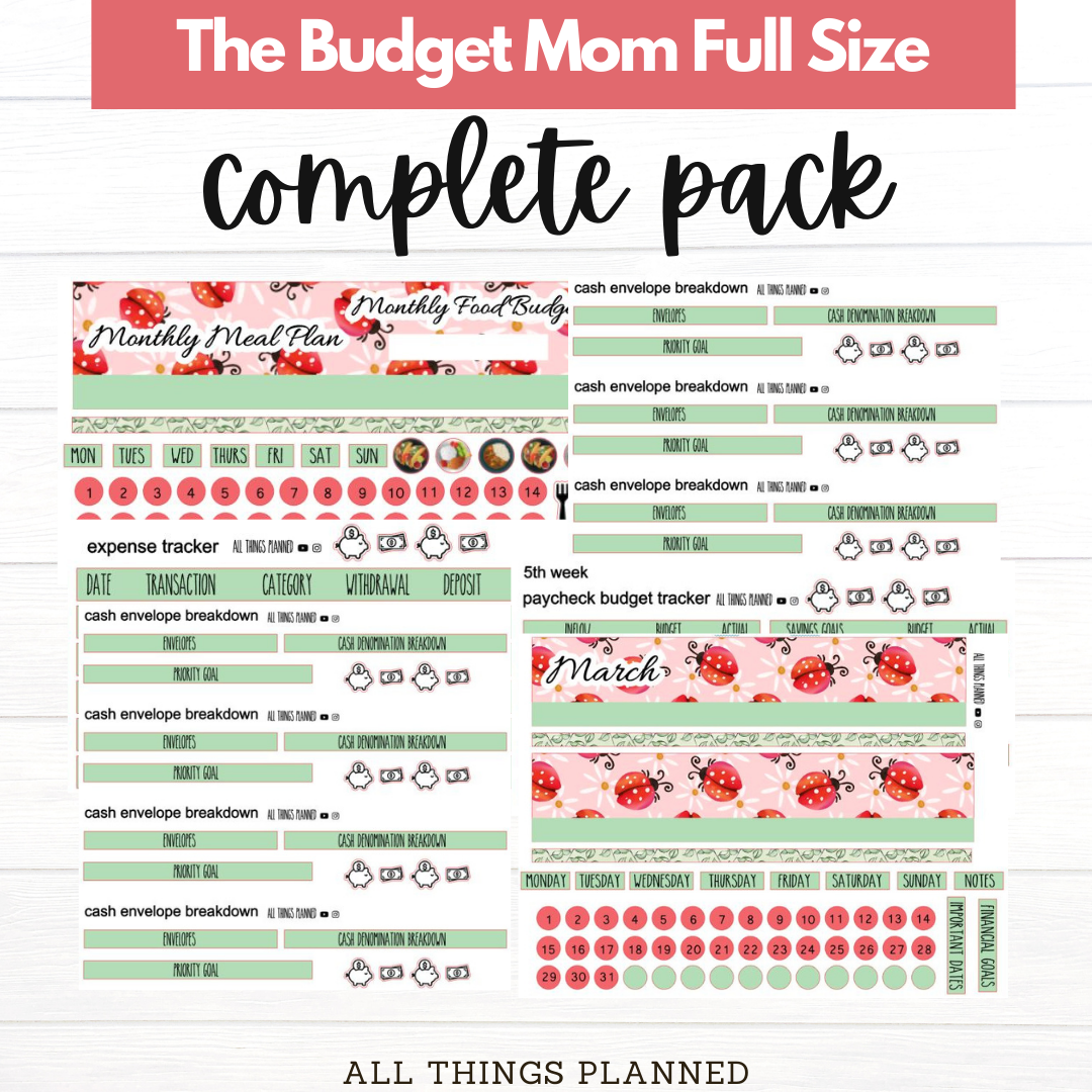 Full Mar. (Ladybugs) Budget Kit BUNDLE