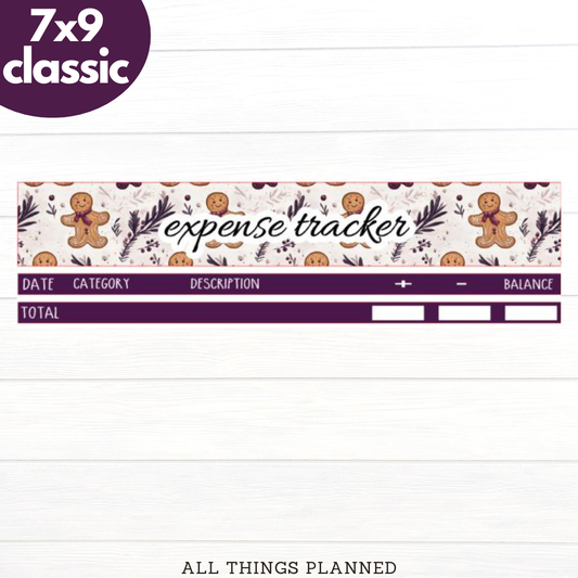 7x9 | Classic | Dec (Gingerbread) Expense Tracker