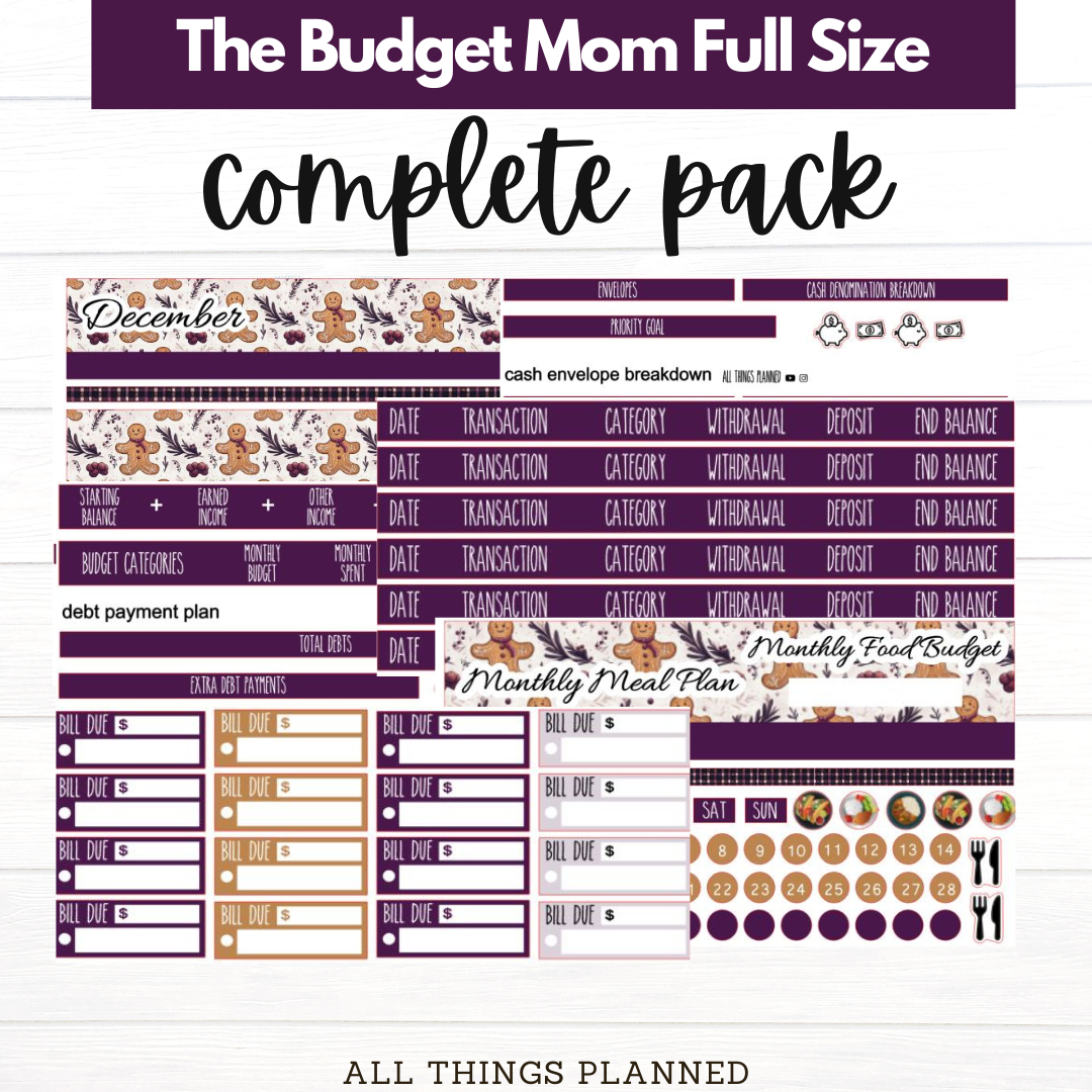 Full Dec (Gingerbread) Budget Kit BUNDLE