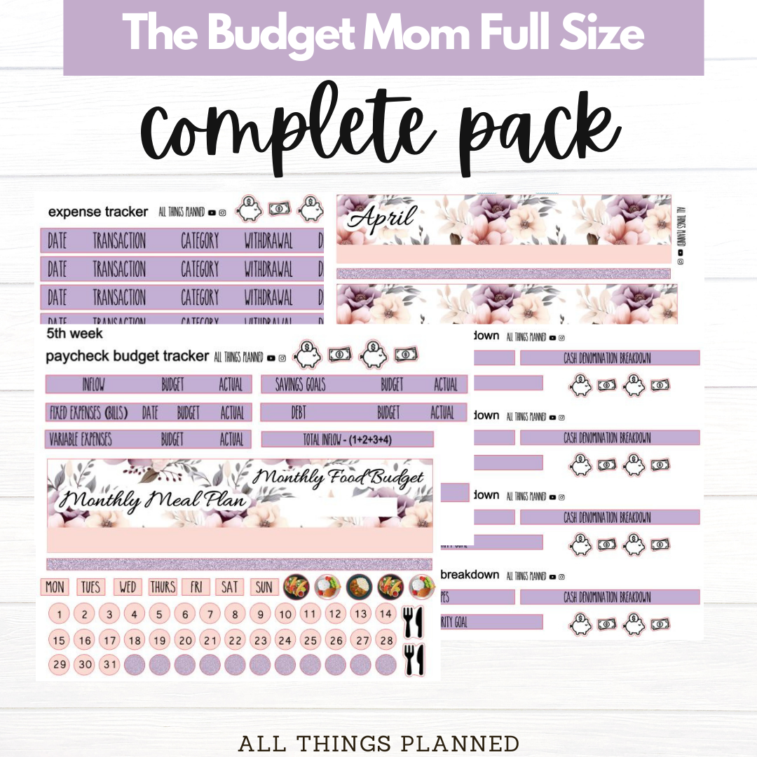 Full Apr. (Spring Florals) Budget Kit BUNDLE