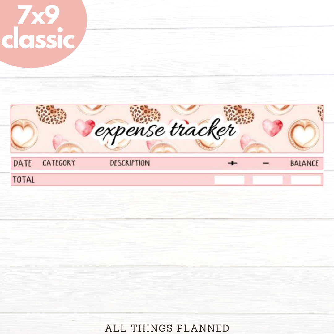 7x9 | Classic | Oct (Pink Caffeine) Expense Tracker